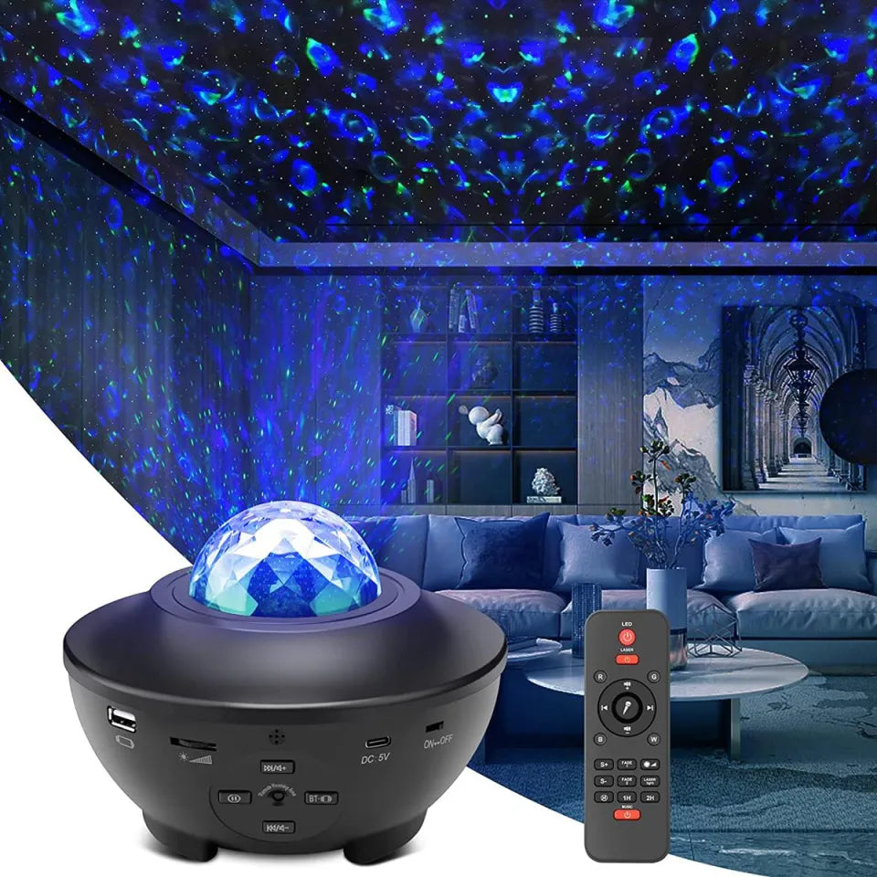 Star Projector,Galaxy Projector Night Light for Bedroom with Remote Control Music Speaker Timer