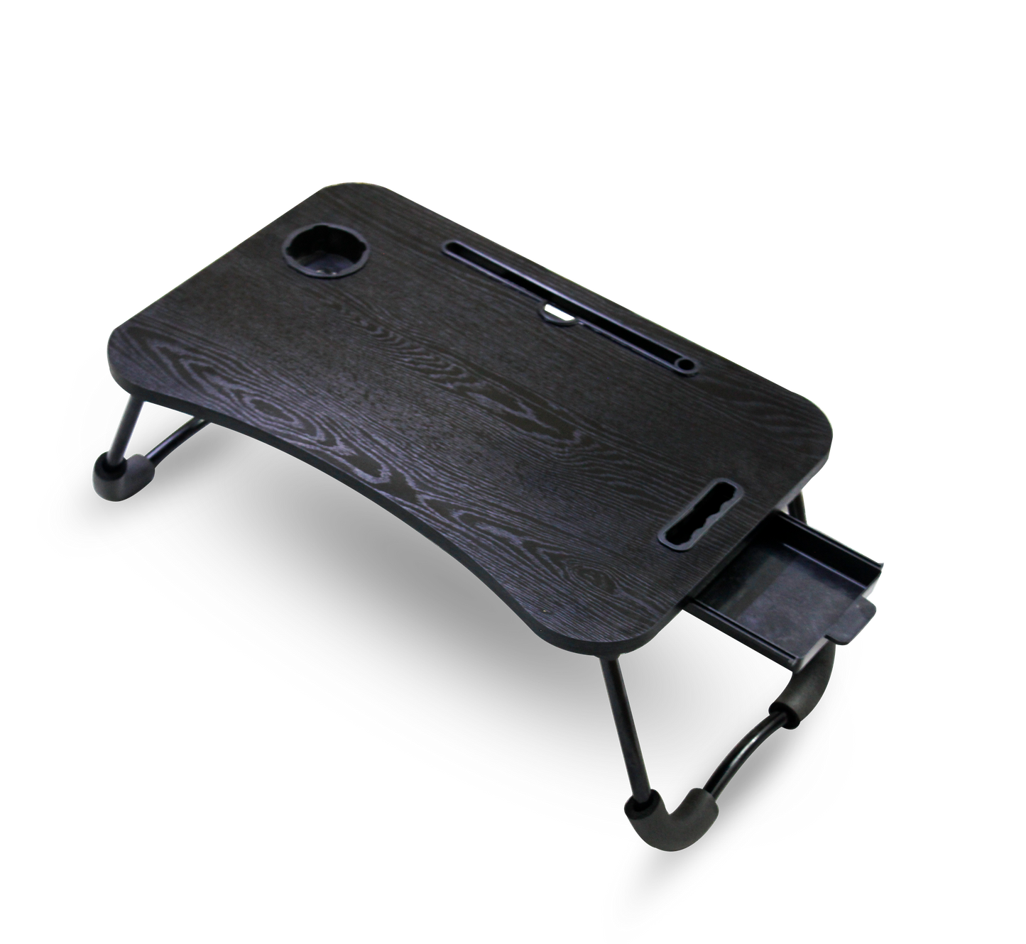 New Wood Portable Laptop Table Foldable Dormitory Bed Laptop Desk Book Reading Tray Cup slot Bed Table For Computer Notebooks