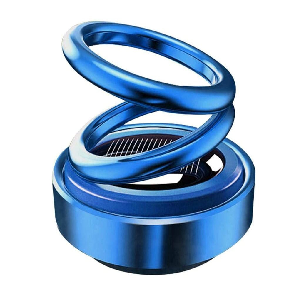 Car Perfume Diffuser Air Aromatherapy Double Ring Rotating Solar Powered Car Perfume