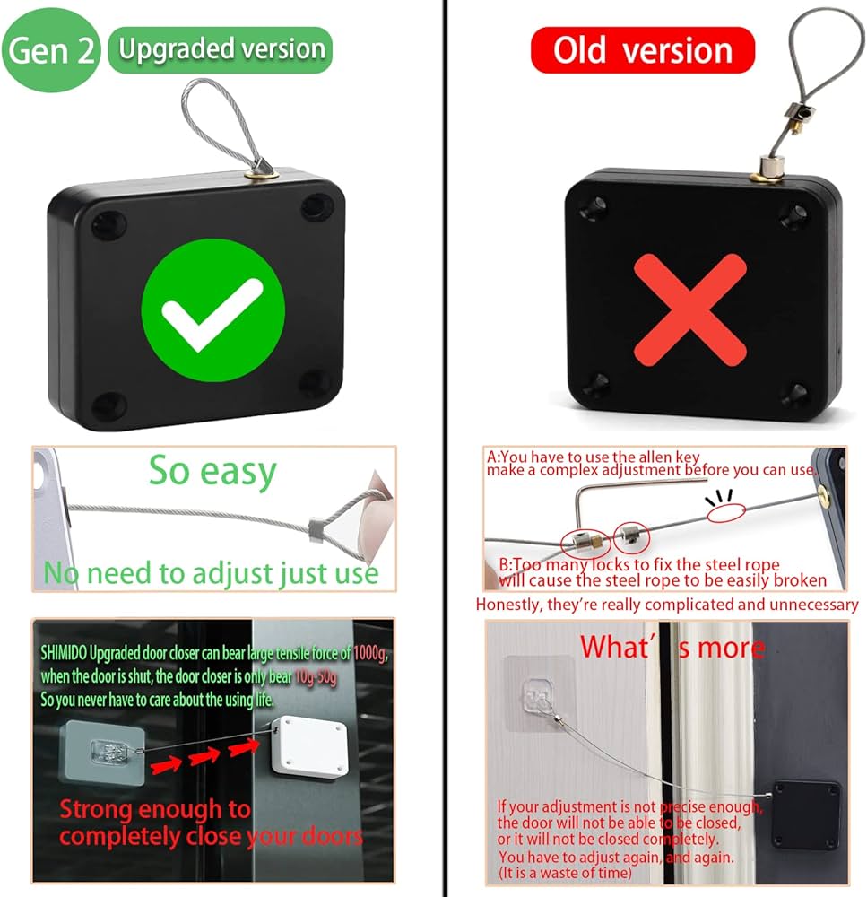 Portable Automatic Door Closer 🚪✨ Stainless Steel