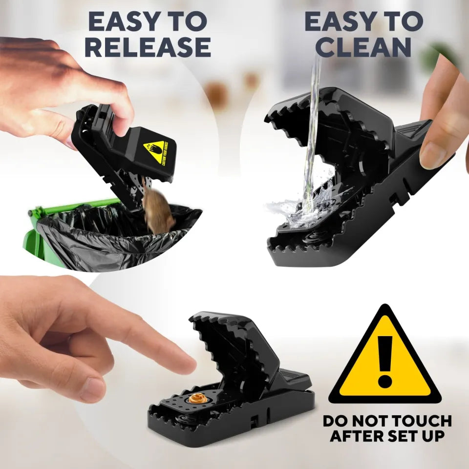 Heavy Duty Mouse Trap 🐭🔒 Durable Plastic Catcher