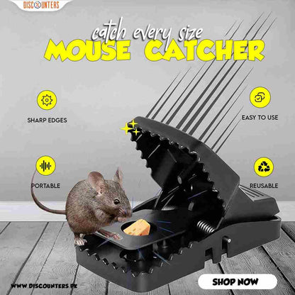 Heavy Duty Mouse Trap 🐭🔒 Durable Plastic Catcher
